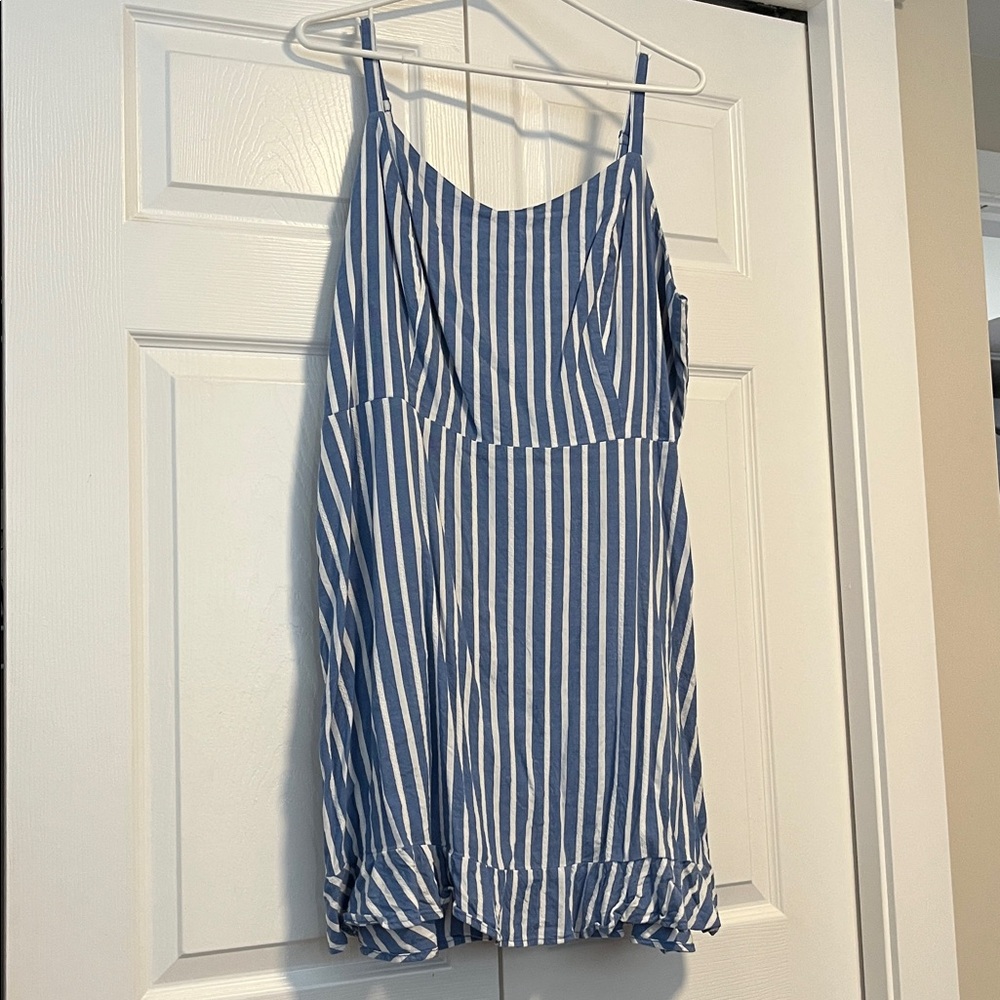 Old Navy Blue and White Checkered Top